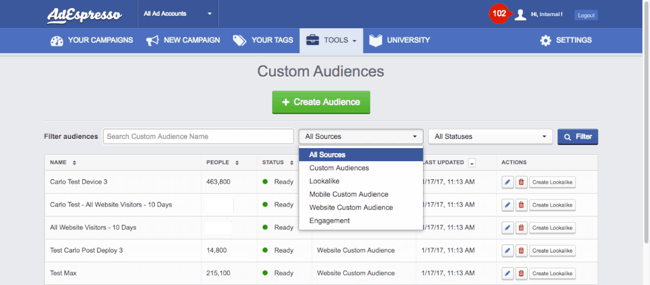 Growth Hacking Techniques: Create a custom audience on Facebook
