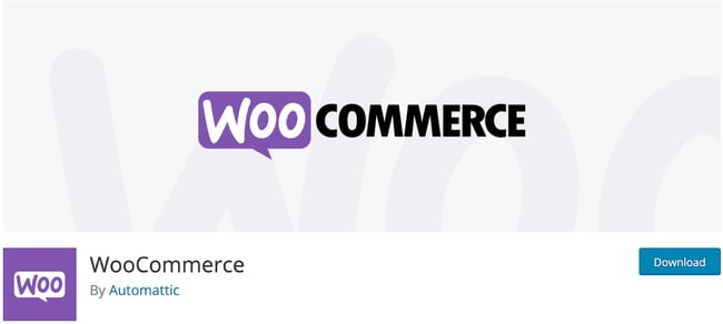 download page for the popular wordpress plugin woocommerce