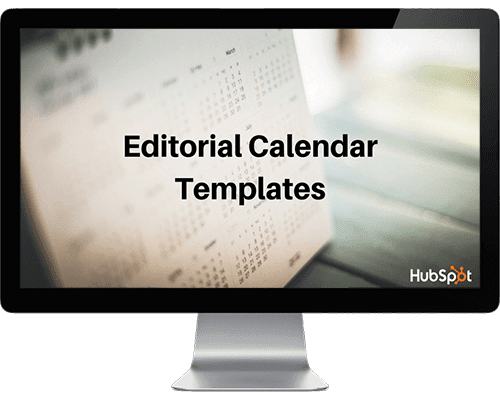 Blog editorial calendar template for Content Marketing from HubSpot