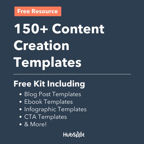 Plus de 150 modèles de création de contenu de HubSpot