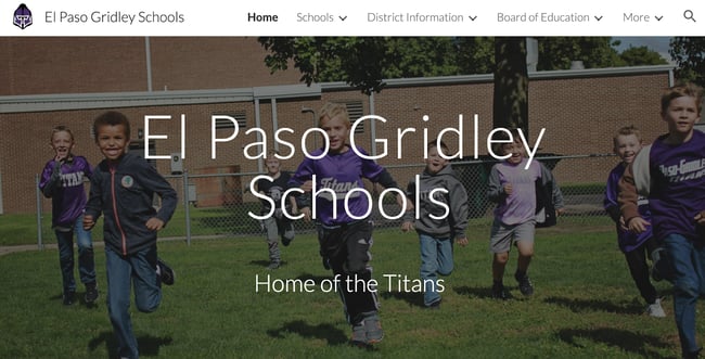 Best Google Sites Examples: El Paso Gridley Schools