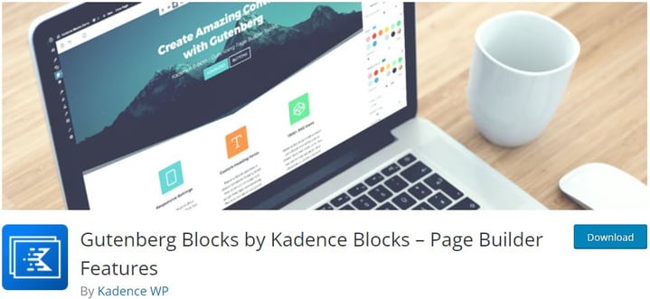 Kadence Blocks WordPress blocks plugin.