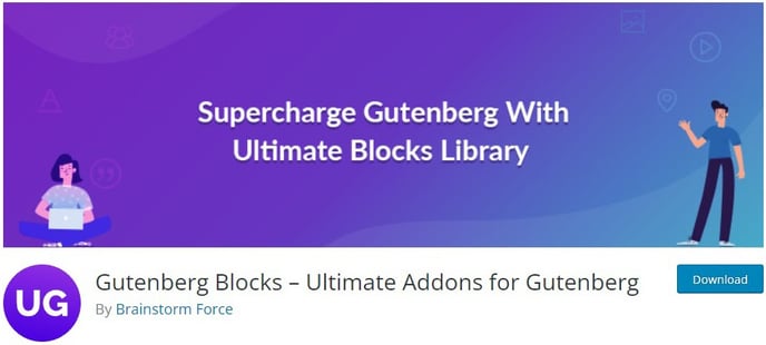 Ultimate Addons for Gutenberg.