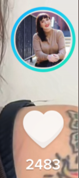 A TikTok navigation bar shows a profile image with a circle around it indicating a story is available to view