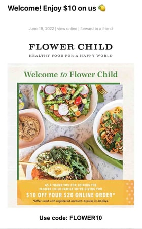 ejemplo de marketing de activación de niño de flor