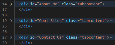 HTML tabs example, lines 14-30 of index.html