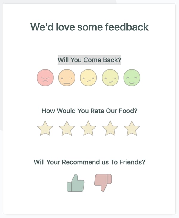 a feedback form template from formcrafts