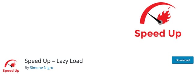 plugin download page for the wordpress lazy loading plugin speed up