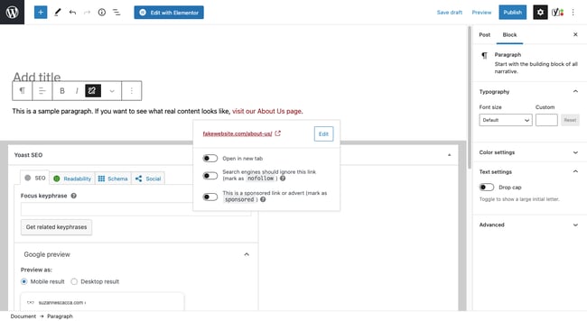 Writing descriptive anchor text for a link helps ensure your WordPress content is accessible