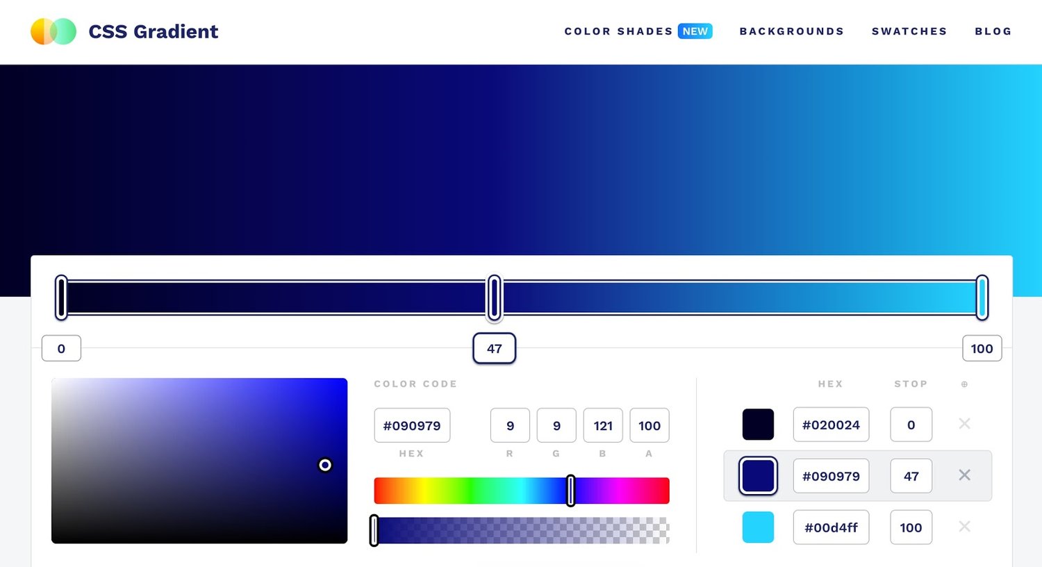 homepage for the web textures resource CSS Gradient