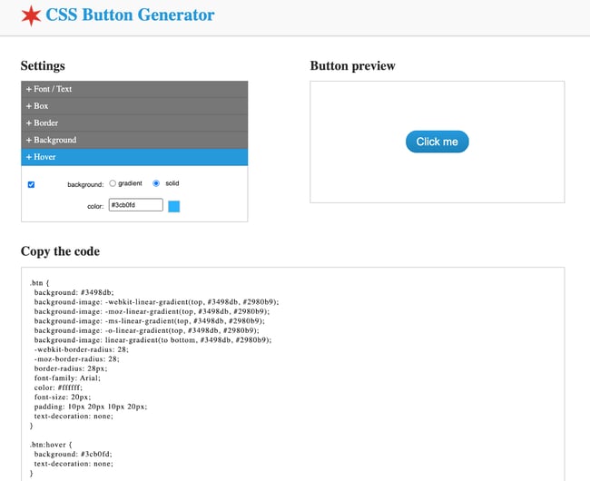 website buttons: css button generator example