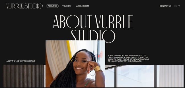 homepave of the website vurrle studio