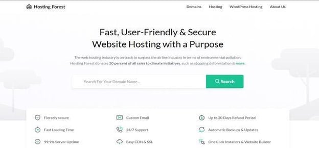 Hosting Forest Wordpress hosting provider