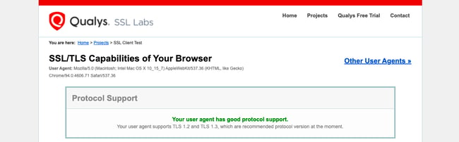 how to fix SSL handshake failed: Verify protocol support of browser with SSL labs