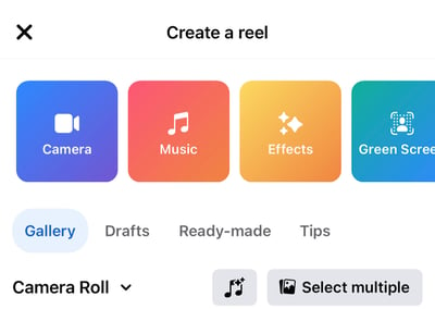 How to Create Reels on Facebook – Step 2