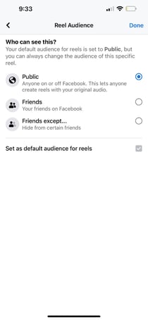 how to create reels on facebook - step 5