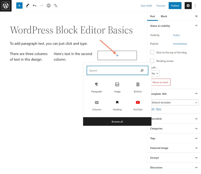 The new Gutenberg editing experience –