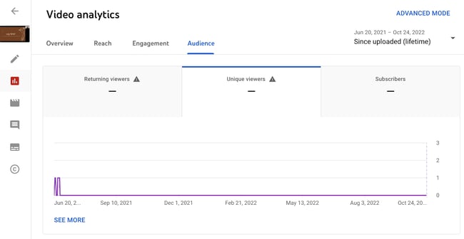 Youtube Analytics Metrics: Unique Viewers