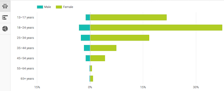 Youtube Analytics Metrics: Demographics Report Example