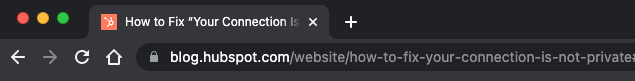 HTTPS and lock at the beginning of a URL