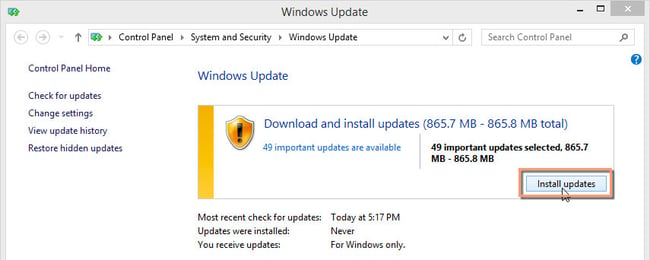 How to update the Windows operating system software