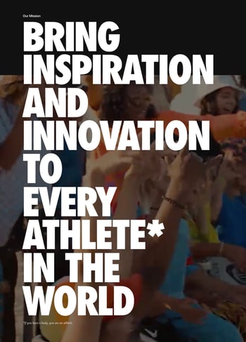 about us example, nike, bringing inspiration and innovation to every athlete in the world