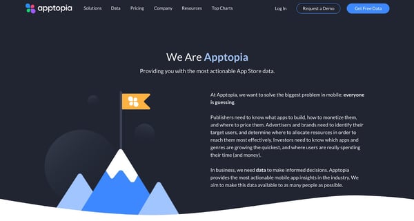 À propos de l'exemple de page, apptopia