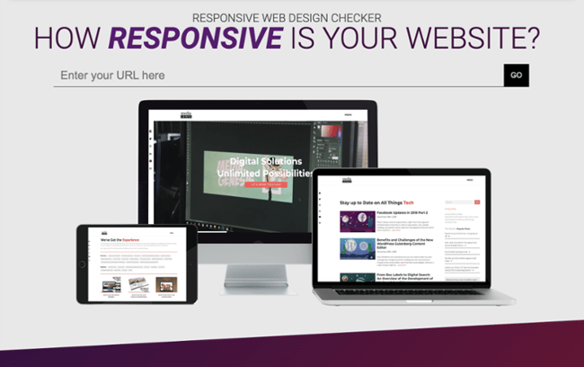 about us page design: responsiveness checker