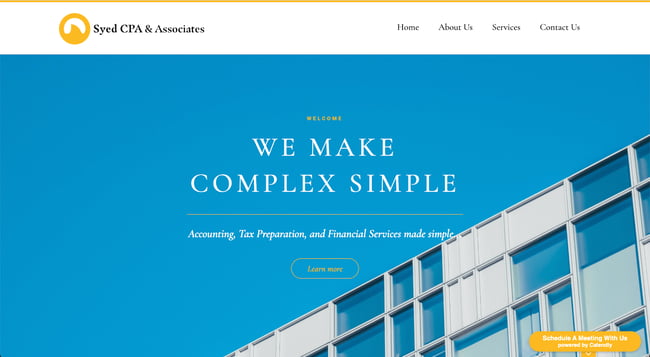 accountant website design, Syed Associates