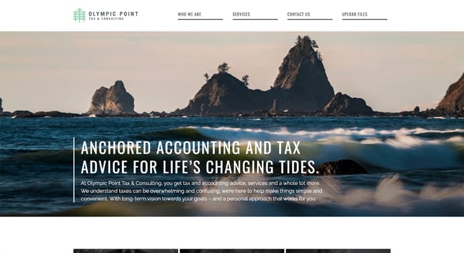 accountant website design, Olympic Point Tax
