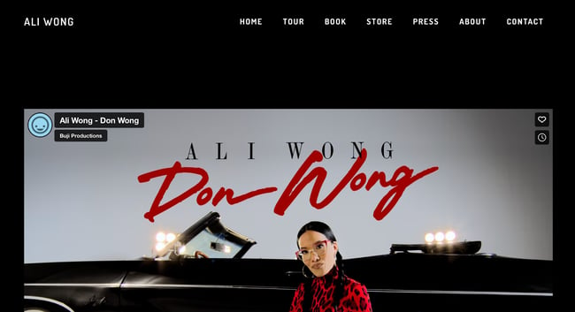 Ali Wong, actor website example