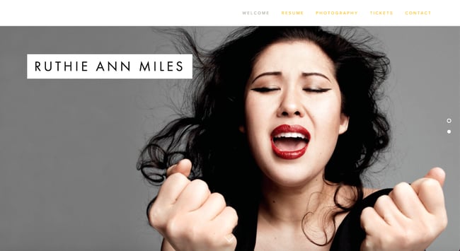 Ruthie Ann Miles, actor website example