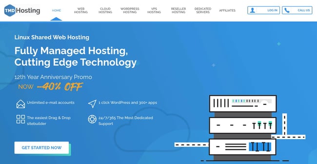 homepage for the best wordpress hosting provider tmdhosting