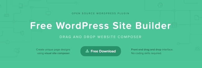 product homepage for the wordpress page builder live composer