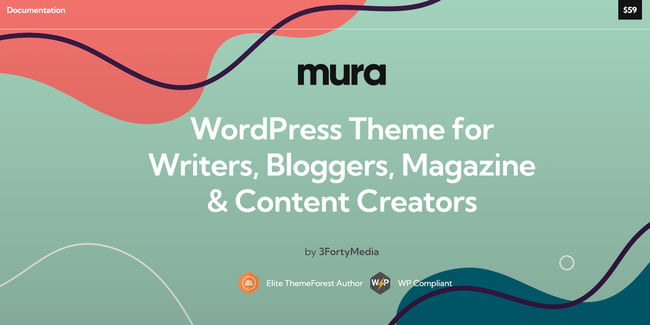 best WordPress themes for writers, mura