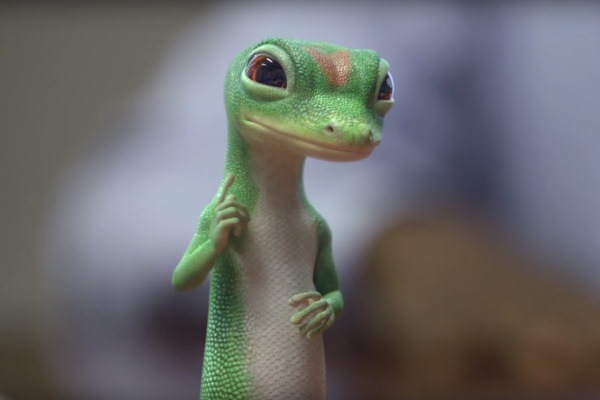 Geico brand character example Gecko