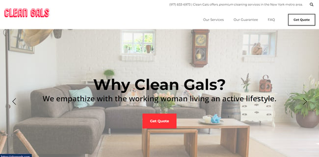 cleaning websites, Clean Gals NYC