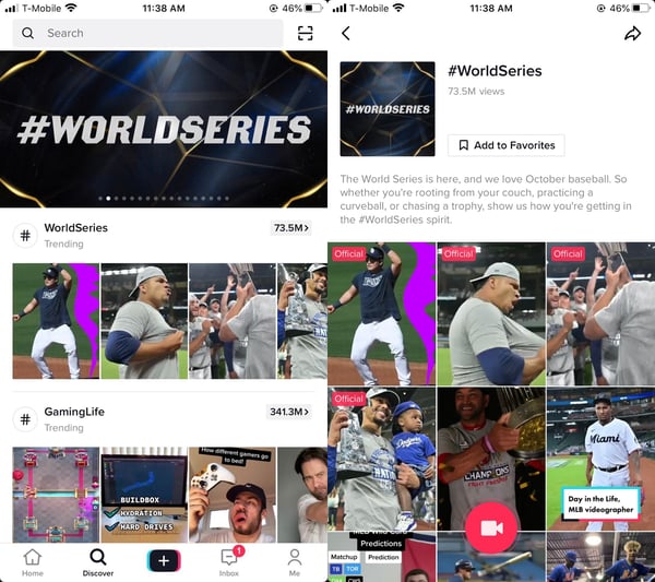 tiktok discover page branded hashtag landing page demo