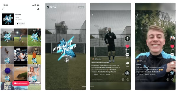 puma shoes branded effects tiktok example
