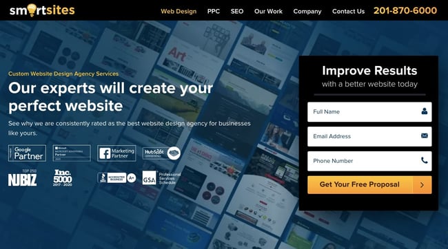 WordPress web design company: SmartSites