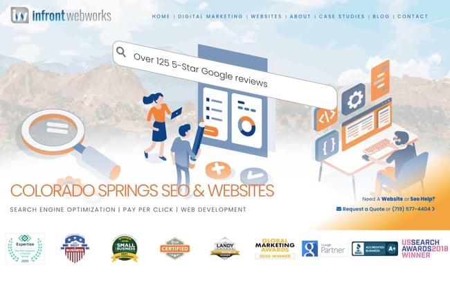 WordPress web design company:  Infront Webworks