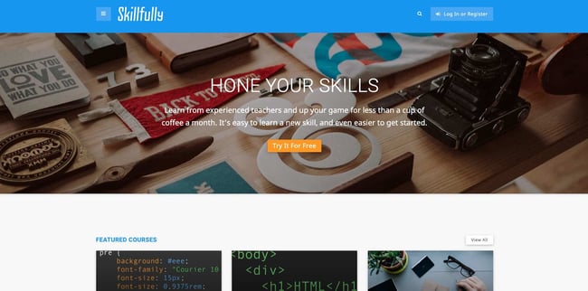 demo page for the elearning wordpress theme skillfully