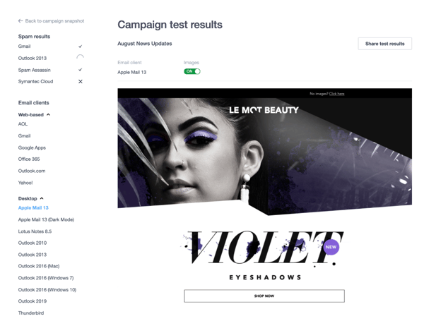 Email preview tool from Campaign Monitor
