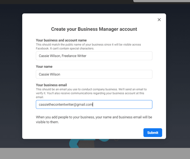 Verification problem in Facebook Business Manager - Data Driven Tool