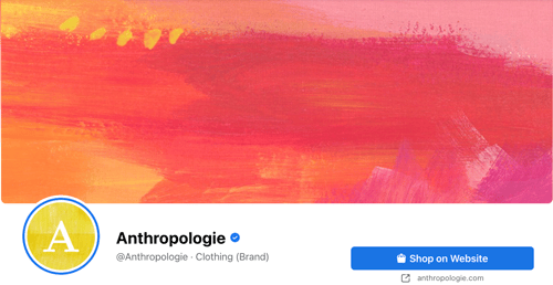 facebook cover photo example: anthropologie