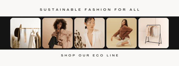 Facebook cover photo example: sustainable fashion brand