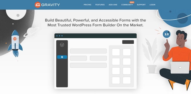 product homepage for the wordpress file upload plugin gravity forms