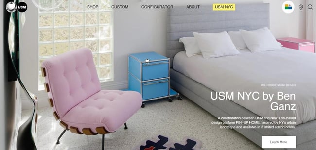 USM websites for furniture