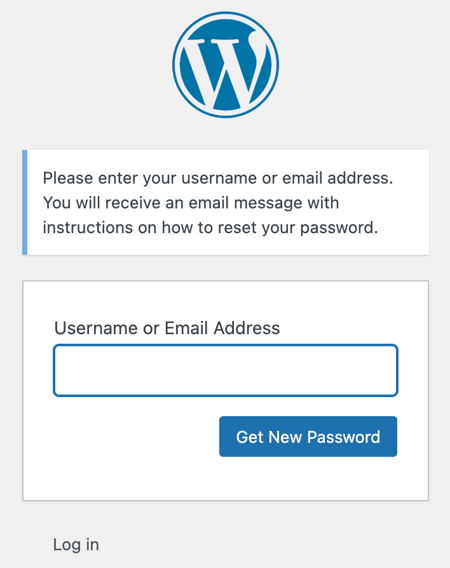 how to change password in wordpress (922 update): get new password reset page