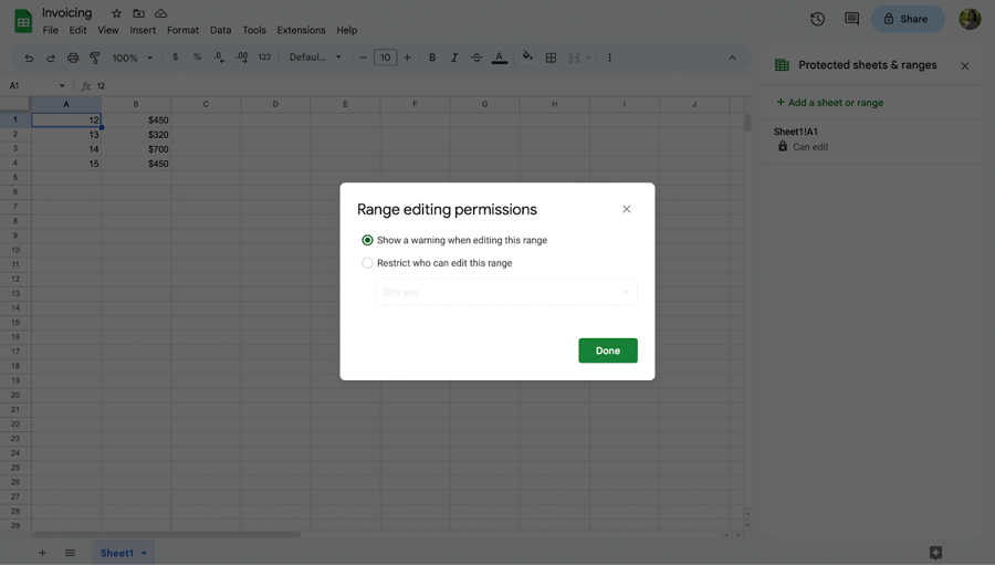 How to Lock Cells in Google Sheets